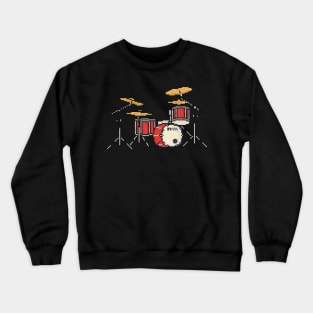 Pixel Firestorm Fighters Red Drums Crewneck Sweatshirt